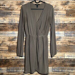 Forever 21 chocolate a-line brown wrap dress